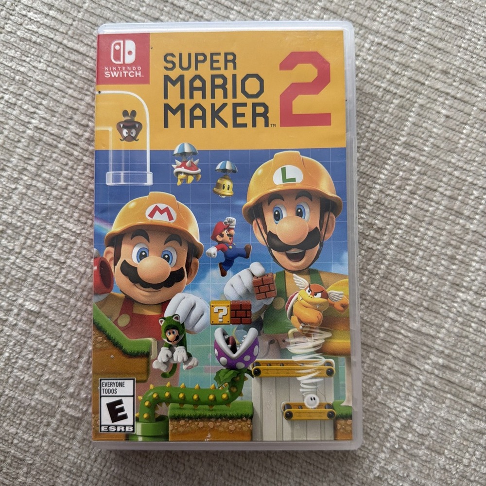 Nintendo Switch Case Only Super Mario Maker 2 OS Multi Excellent Replacement